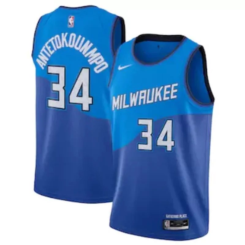 milwaukee bucks #34 giannis antetokounmpo 2023 24 city edition swingman Basketball jersey - Image 3