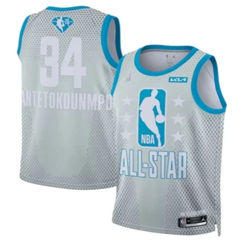 Milwaukee Bucks #34 Giannis Antetokounmpo 2022 All Star Basketball jersey