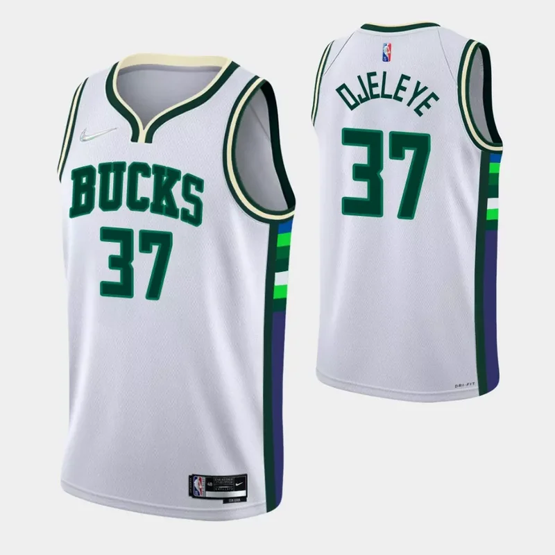 Milwaukee Bucks #9 Bobby Portis 75th Anniversary City White Basketball jersey - Image 3