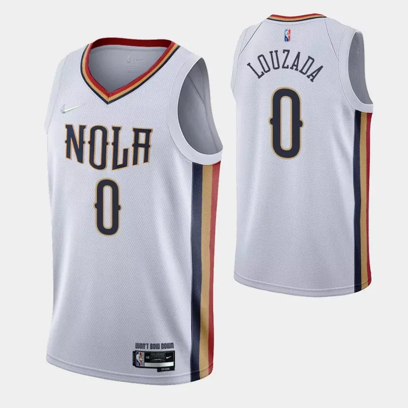 New Orleans Pelicans #0 Didi Louzada 75th Anniversary City White Basketball jersey