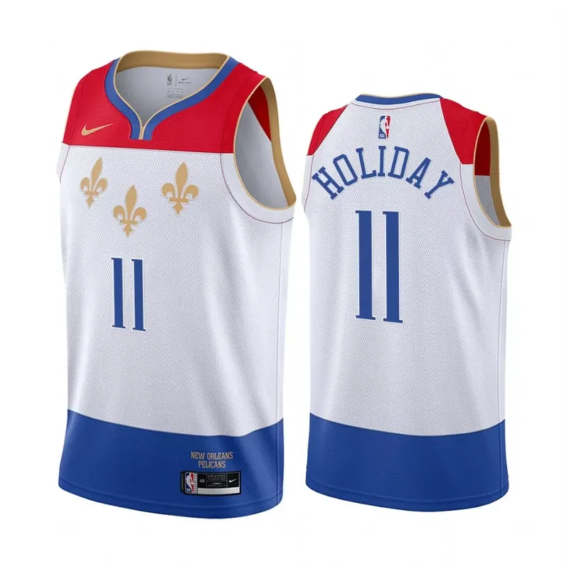 New Orleans Pelicans 11 Jrue Holiday City Edition White Basketball jersey