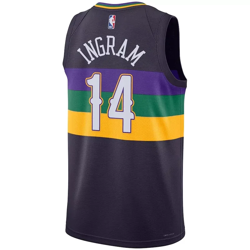 New Orleans Pelicans 14 Brandon Ingram 2021 City Edition Basketball jersey - Image 3