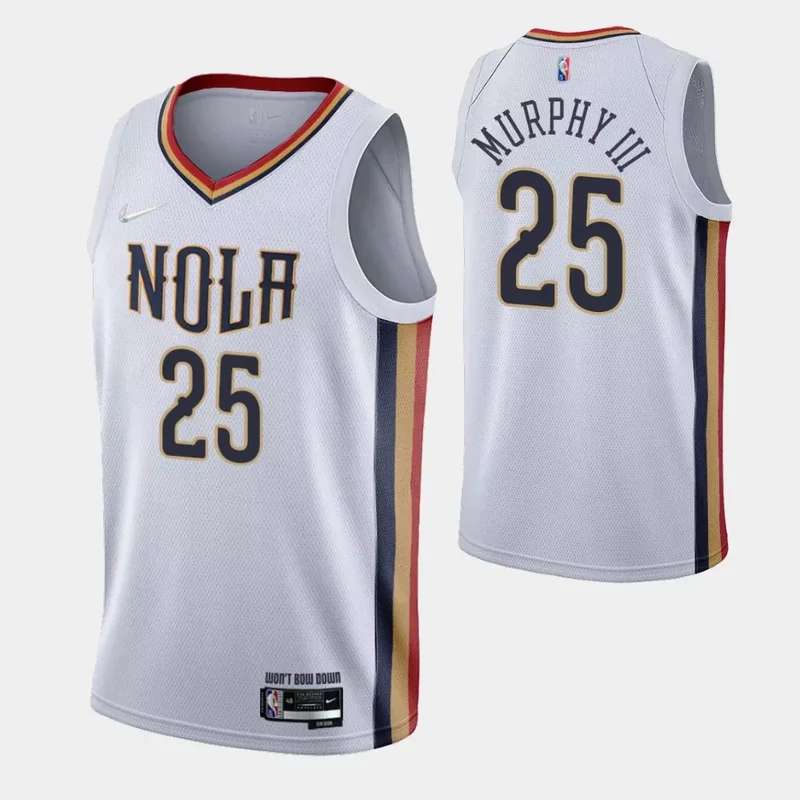 New Orleans Pelicans #25 Trey Murphy III 75th Anniversary City White Basketball jersey