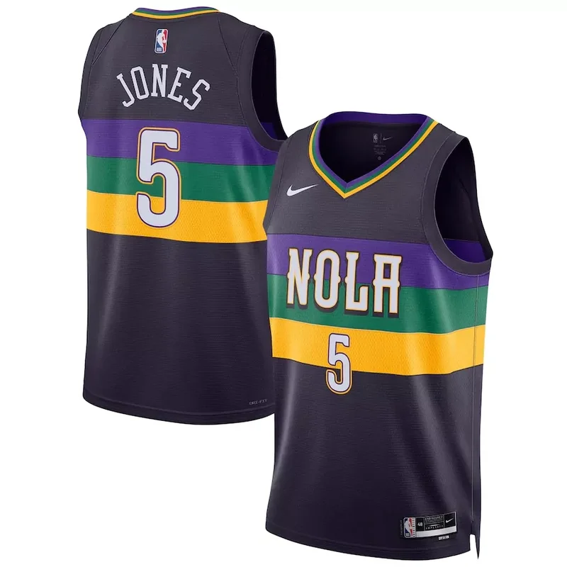 New Orleans Pelicans #9 Willy Hernangomez 75th Anniversary City White Basketball jersey - Image 4