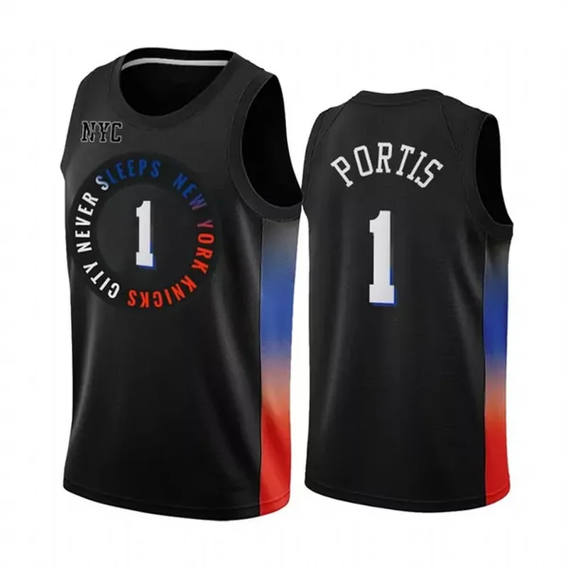 New York New York Knicks 1 Bobby Portis 2021 City Edition Basketball jersey