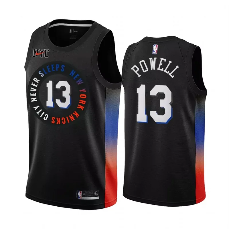 New York New York Knicks 1 Bobby Portis 2021 City Edition Basketball jersey - Image 3