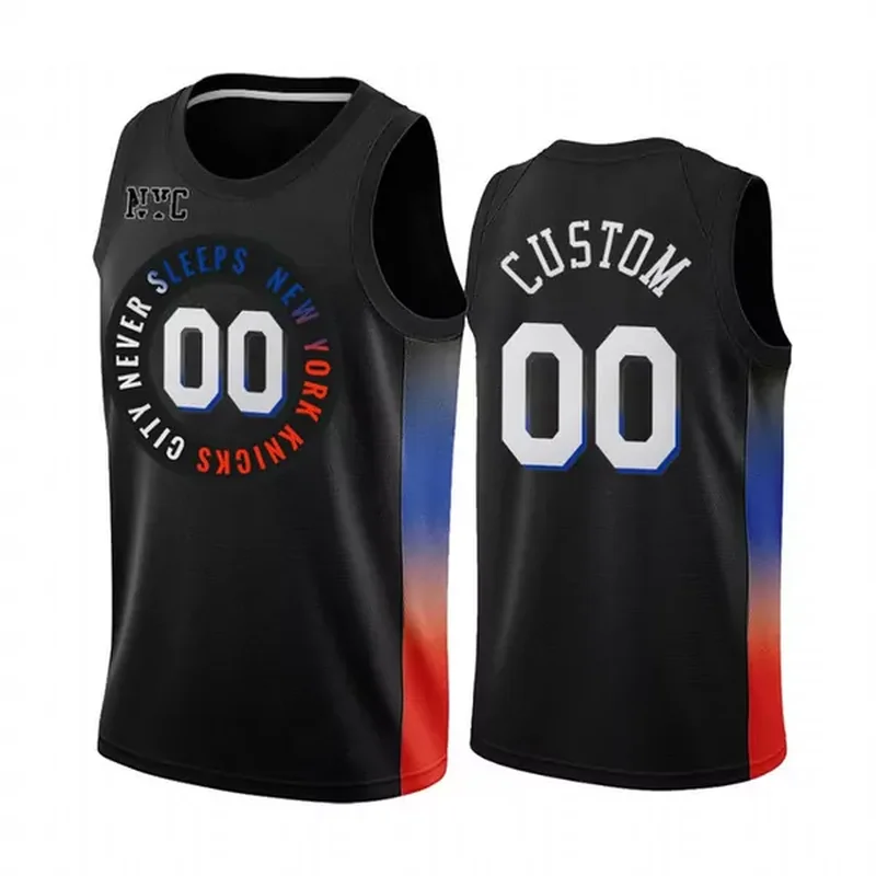 New York New York Knicks 44 Evans III City Edition Black Basketball jersey - Image 4