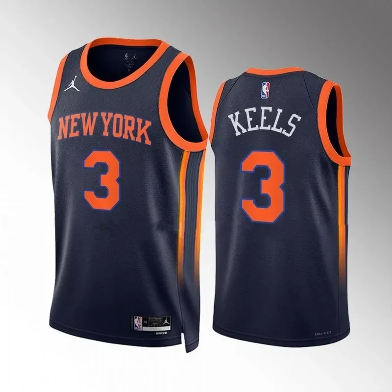 New York New York Knicks #3 John Starks 1991 92 Hardwood Classics 75th Anniversary Diamond Blue Basketball jersey - Image 5
