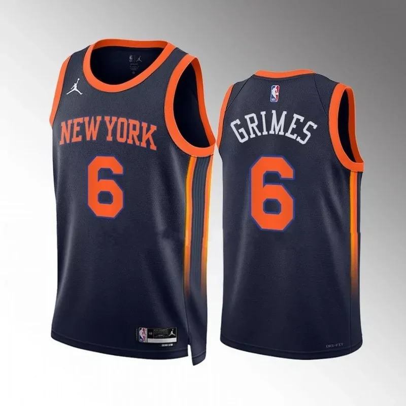 New York New York Knicks Active Player Custom Blue Icon Edition Stitched Basketball Basketball jersey - Image 2