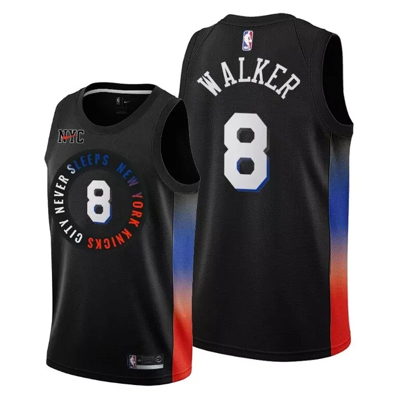 New York New York Knicks 1 Bobby Portis 2021 City Edition Basketball jersey - Image 5