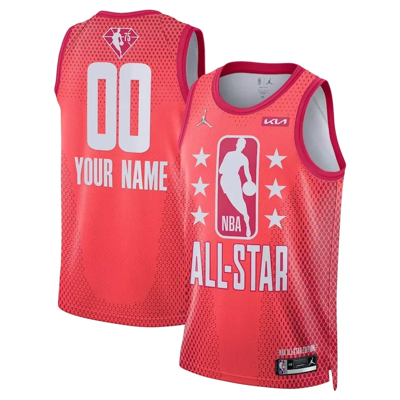 2022 NBA All Star Game Custom name number Gray Basketball jersey - Image 5