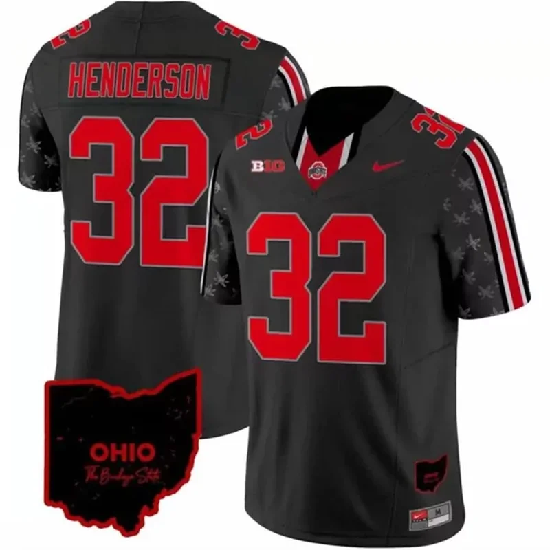 Ohio State Buckeyes #32 TreVeyon Henderson Black 2023 F.U.S.E. Limited Stitched Football jersey