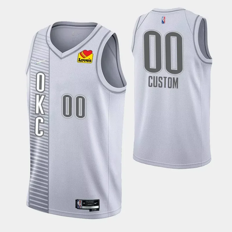 Oklahoma City Thunder #21 Aaron Wiggins 2022 City Edition 75th Anniversary Gray Basketball jersey - Image 5