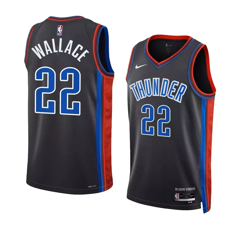 Oklahoma City Thunder #22 Cason Wallace 2023 NBA Draft Men Black 2022 2023 City Edition Basketball jersey