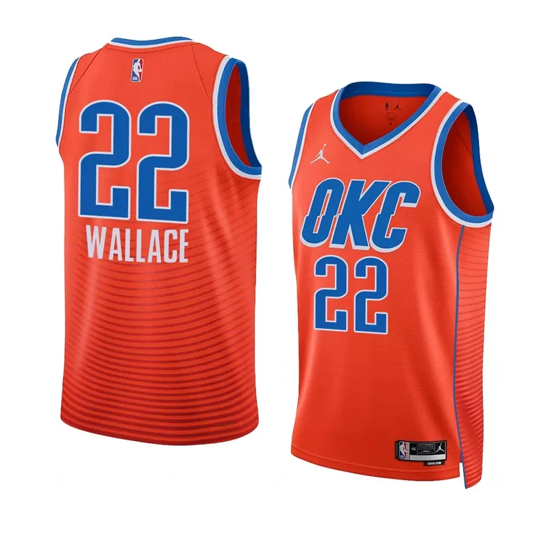 Oklahoma City Thunder #22 Cason Wallace 2023 NBA Draft Men Orange 2022 2023 Statement Edition Basketball jersey