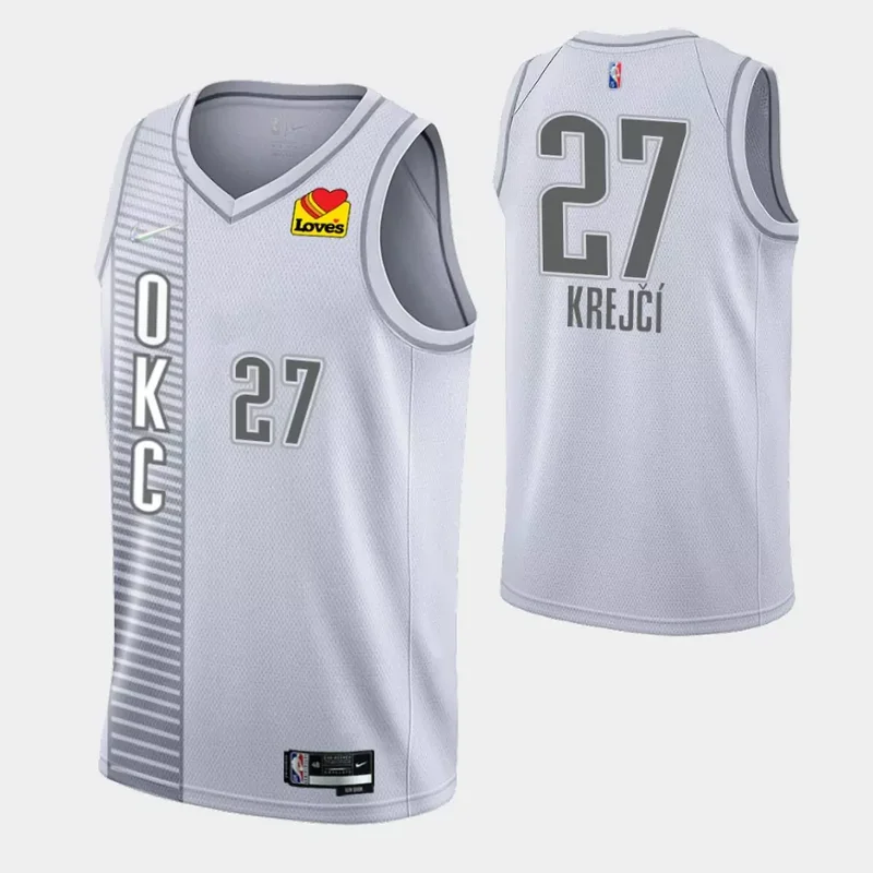 Oklahoma City Thunder #22 Isaiah Roby 2022 City Edition 75th Anniversary Gray Basketball jersey - Image 2
