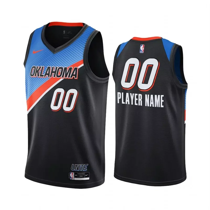 Oklahoma City Thunder # City Edition Black Basketball jersey