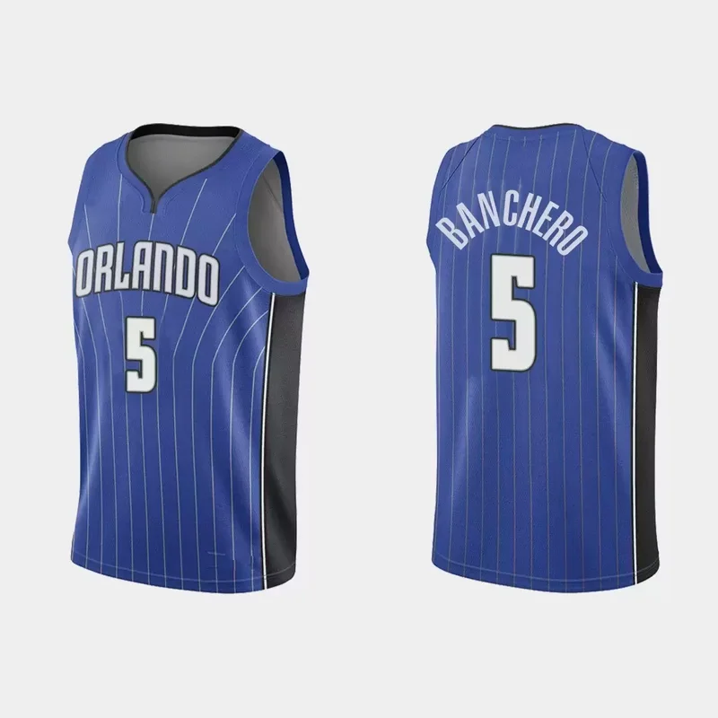 Orlando Magic 2 Al Farouq Aminu Stripe White Basketball jersey - Image 3