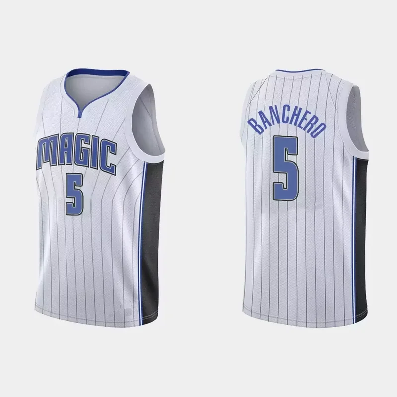 Orlando Magic 2 Al Farouq Aminu Stripe White Basketball jersey - Image 5