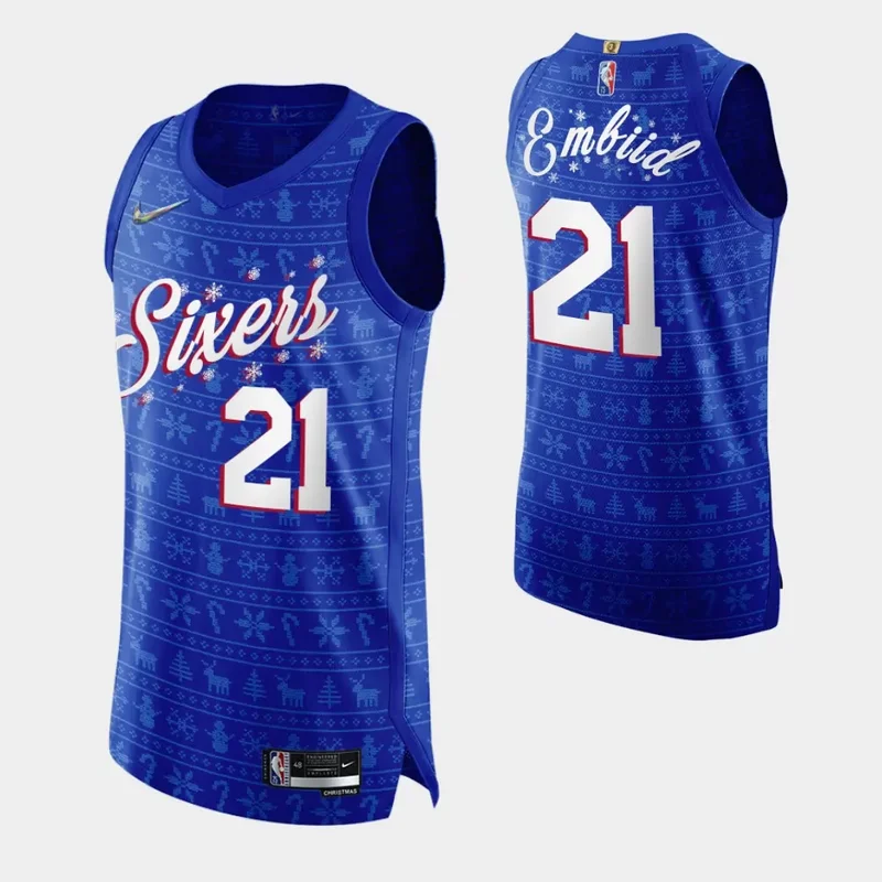 Philadelphia 76ers #31 Seth Curry 21 22 New Season 76ers 75 Anniversary City Edition Deep blue Basketball jersey - Image 5