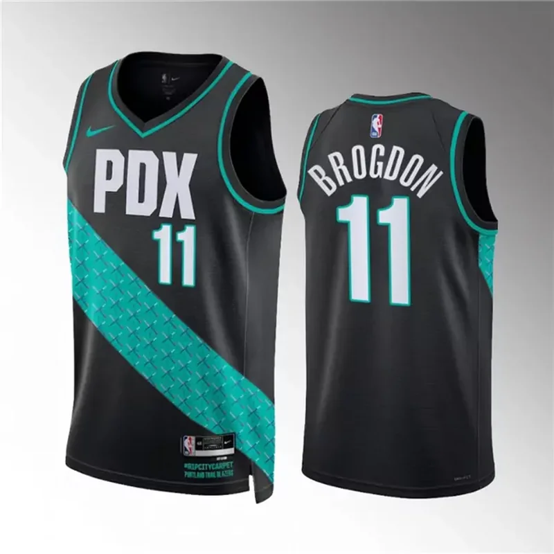 Portland Trail Blazers #11 Malcolm Brogdon 2022 23 Black City Edition Stitched Basketball Basketball jersey