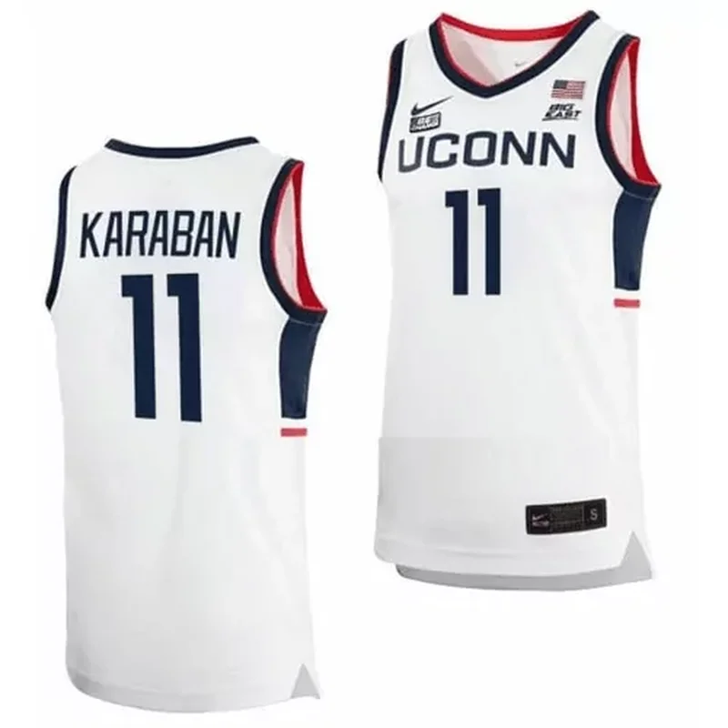 UConn Huskies #3 Aaliyah Edwards College Basketball Men White Basketball jersey - Image 2