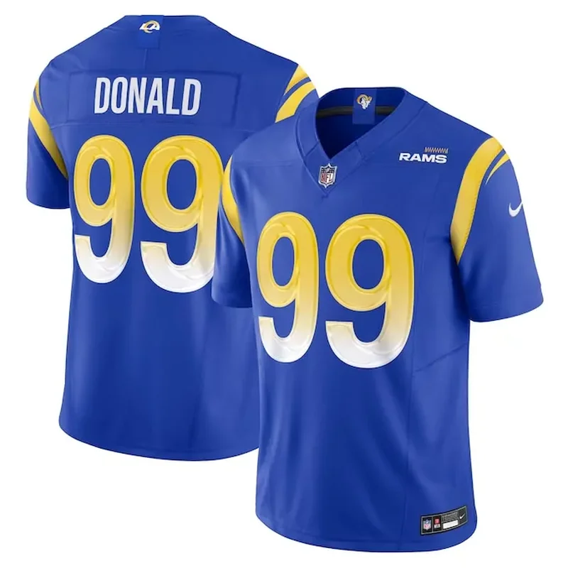 Los Angeles Rams Custom Game Jersey Royal - Image 4