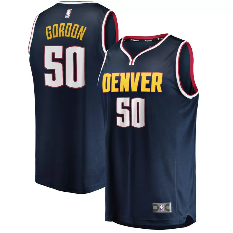 Aaron Gordon Denver Nuggets 2020/21 Fast Break Road Jersey - Icon Edition - Navy NBA