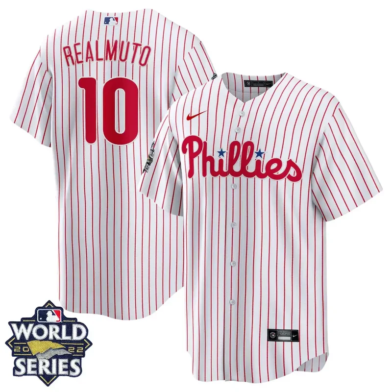 Aaron Nola Philadelphia Phillies 2022 World Series Red Alternate Player Jersey All Stitched - Image 3
