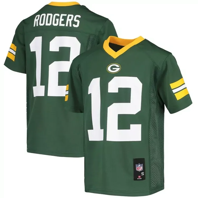 Aaron Rodgers Green Bay Packers Player Jersey Green