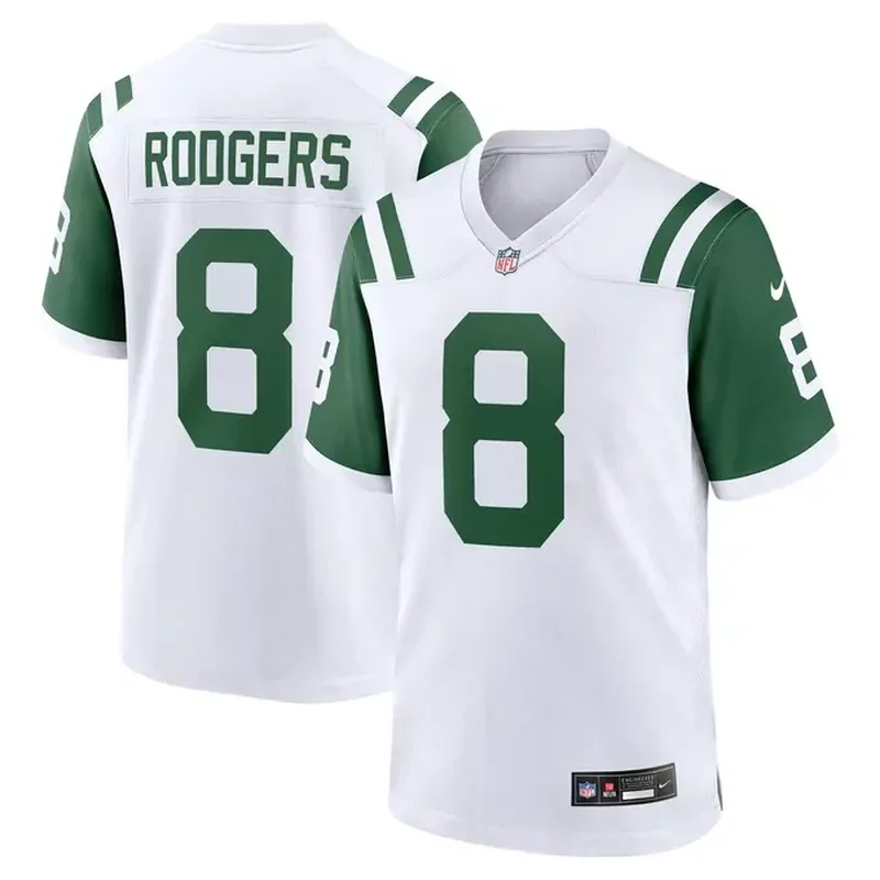 Aaron Rodgers New York Jets Classic Alternate Game Jersey White