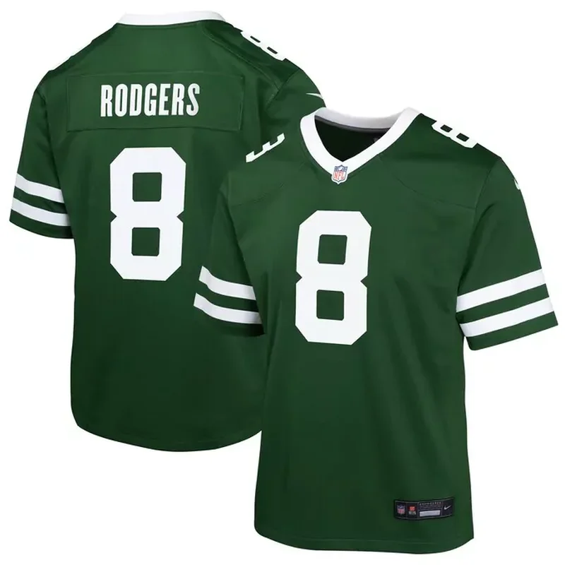 Aaron Rodgers New York Jets Game Jersey White - Image 5