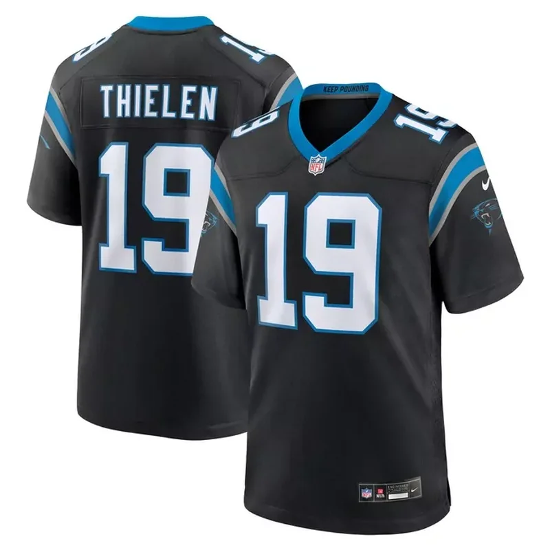 Adam Thielen Carolina Panthers Game Player Jersey Black