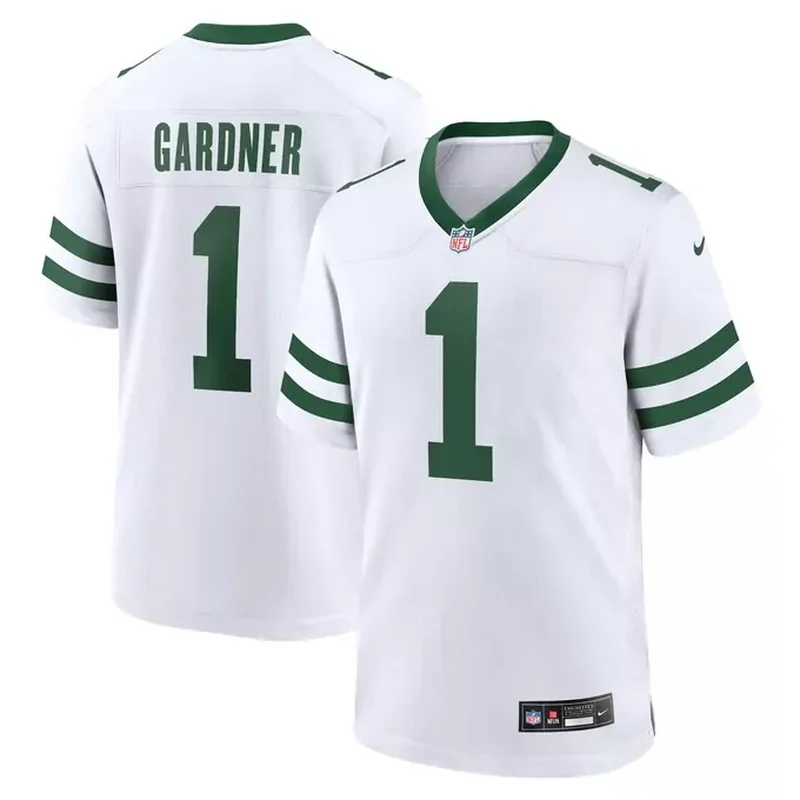 New York Jets Custom Game Jersey White - Image 5