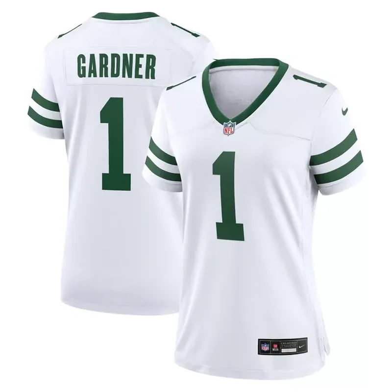 Jermaine Johnson II New York Jets Game Jersey Legacy White - Image 3