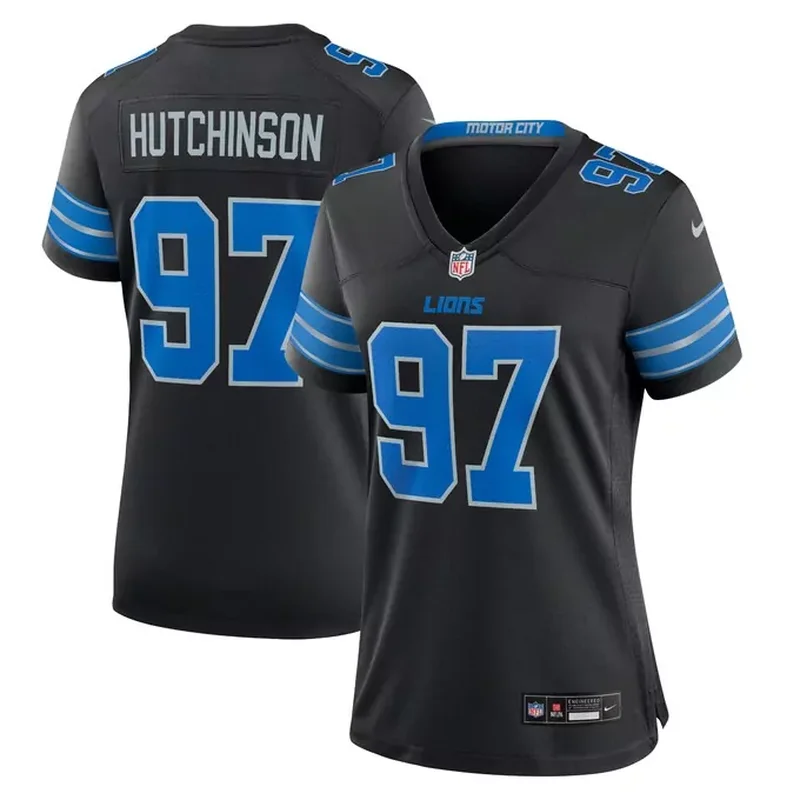 Aidan Hutchinson Detroit Lions Womens 2nd Alternate Game Jersey Black