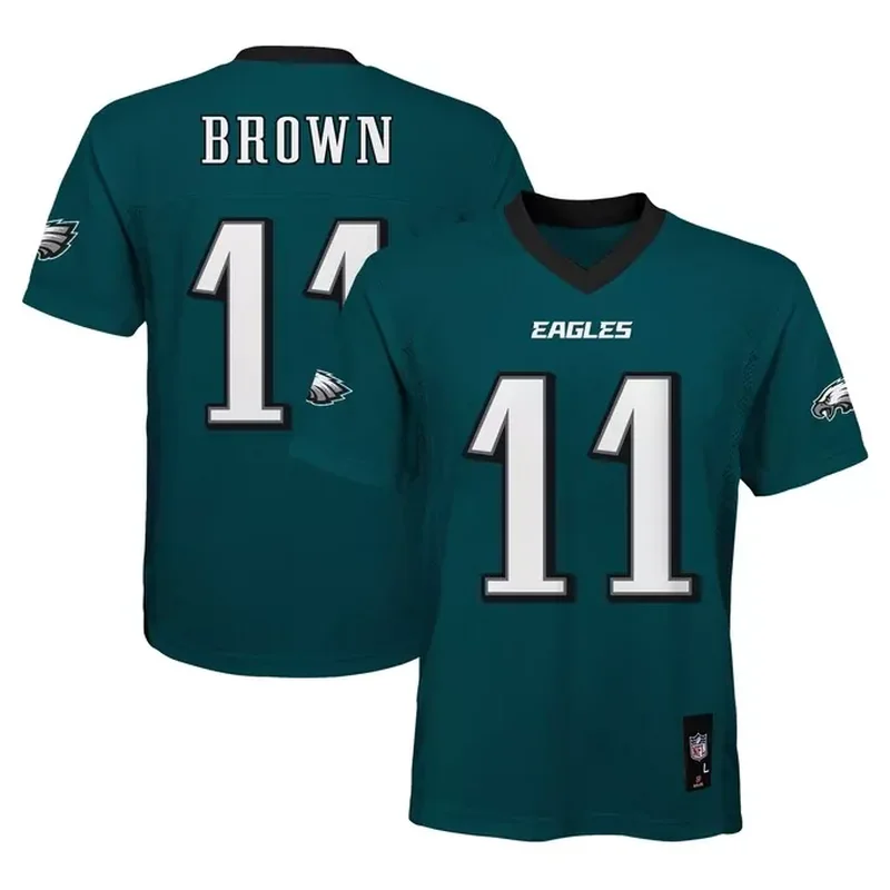 AJ Brown Philadelphia Eagles Player Jersey Midnight Green