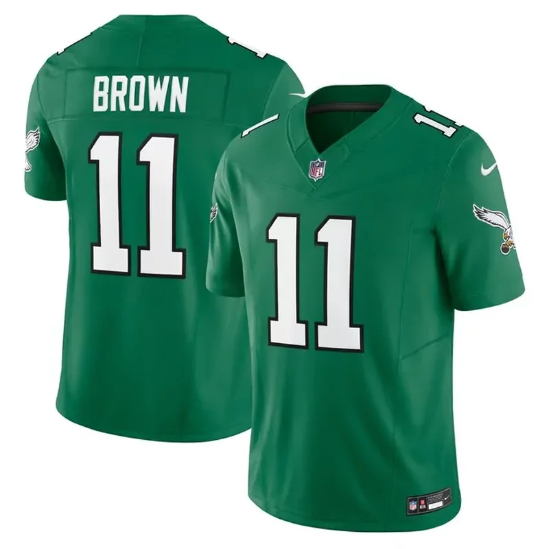 AJ Brown Philadelphia Eagles Vapor Fuse Jersey Kelly Green