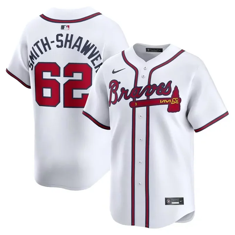 AJ Smith-Shawver Atlanta Braves Home Player Jersey â€“ White