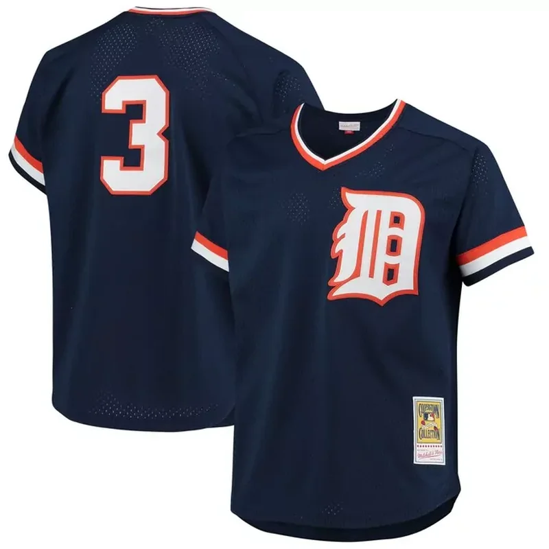 Alan Trammell Detroit Tigers 1984 Cooperstown Collection Mesh Batting Practice Jersey Navy