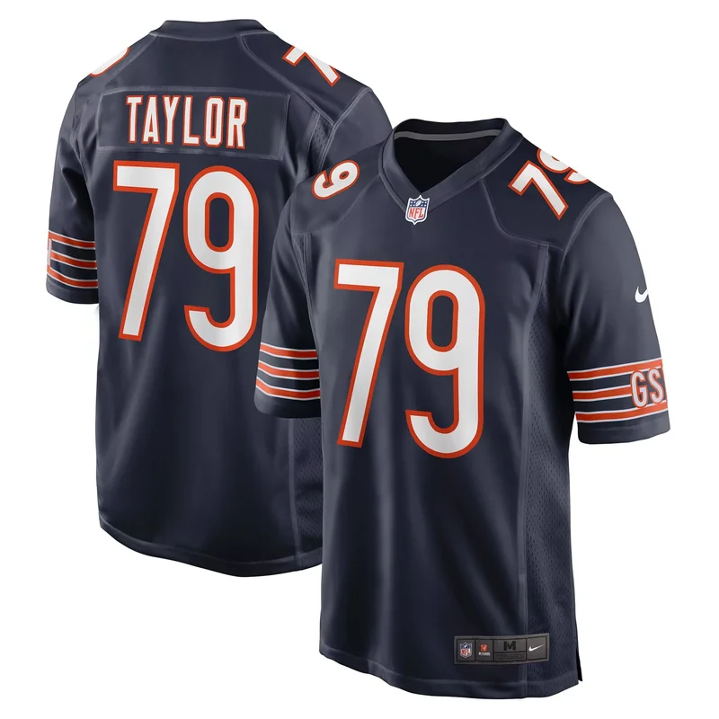 Alex Taylor Chicago Bears Game Jersey - Navy NFL