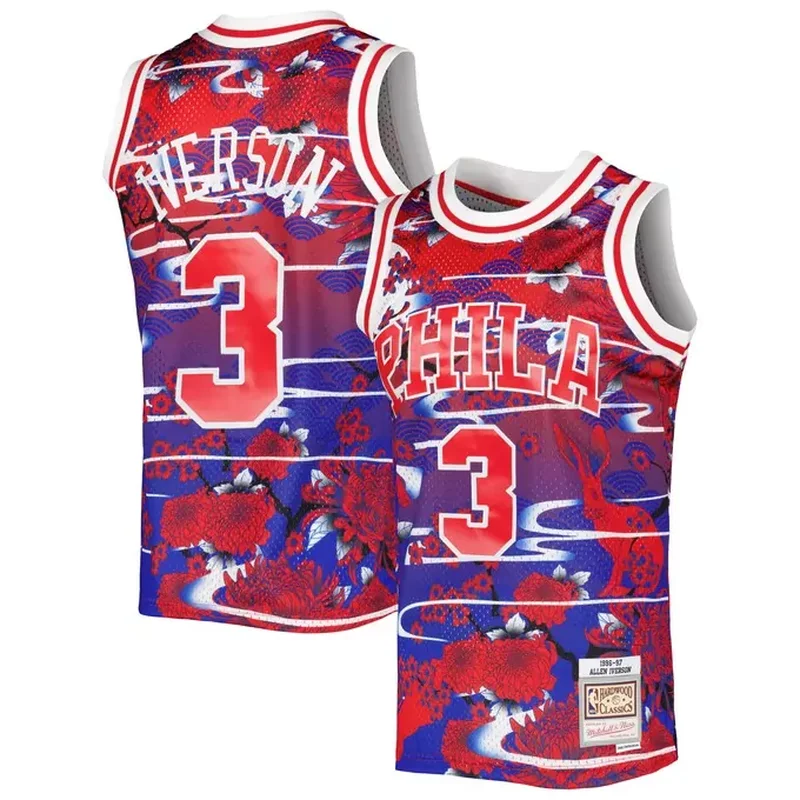 Allen Iverson Philadelphia 76ers 1996/97 Classics Lunar New Year Jersey Red
