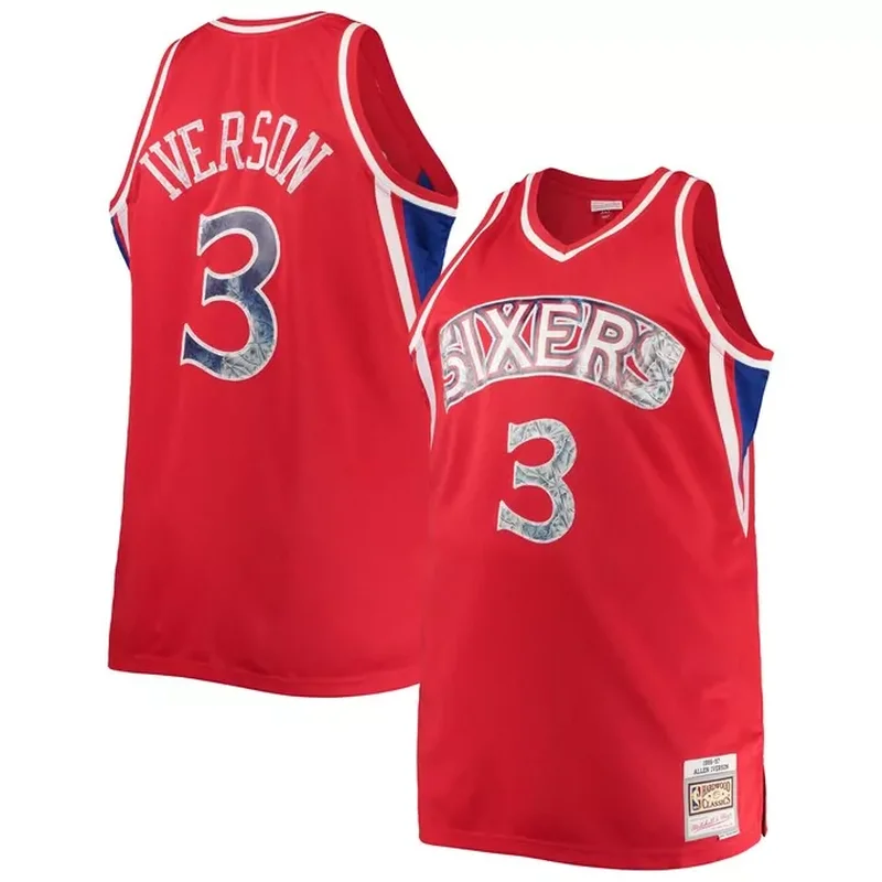 Philadelphia 76ers Custom Fast Break Jersey White Association Edition - Image 4