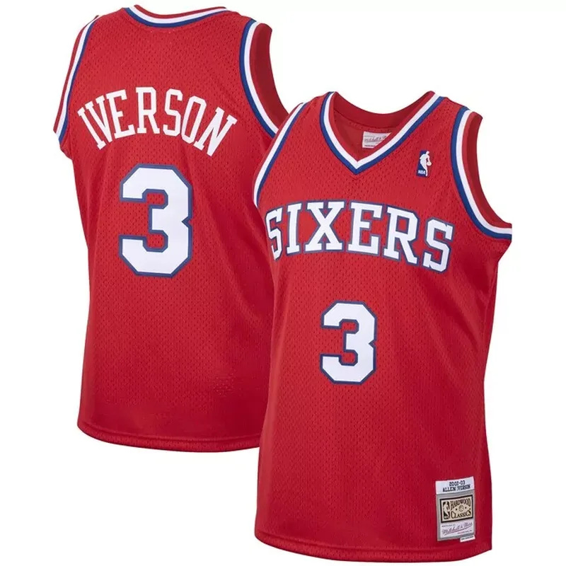 Allen Iverson Philadelphia 76ers 1999/2000 Classics Jersey Royal - Image 3