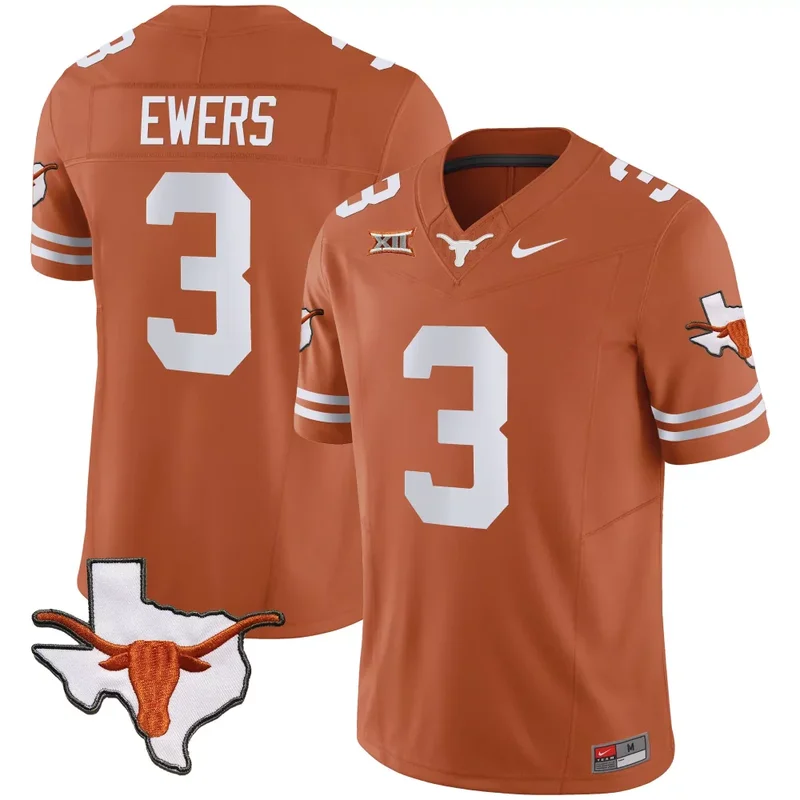 Alternate 1 Team Texas Longhorns Vapor Limited Jersey All Stitched - Image 3