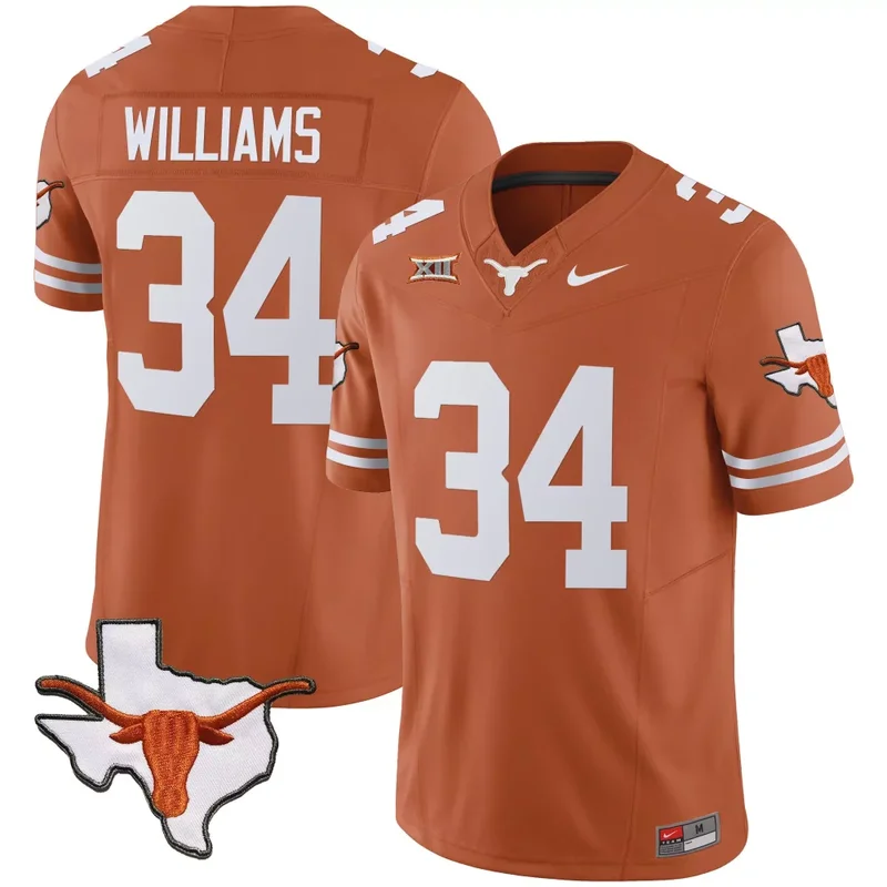 Alternate 1 Team Texas Longhorns Vapor Limited Jersey All Stitched - Image 5