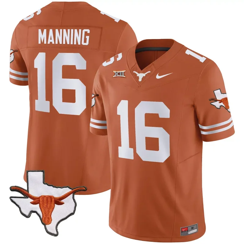 Alternate 1 Team Texas Longhorns Vapor Limited Jersey All Stitched - Image 2