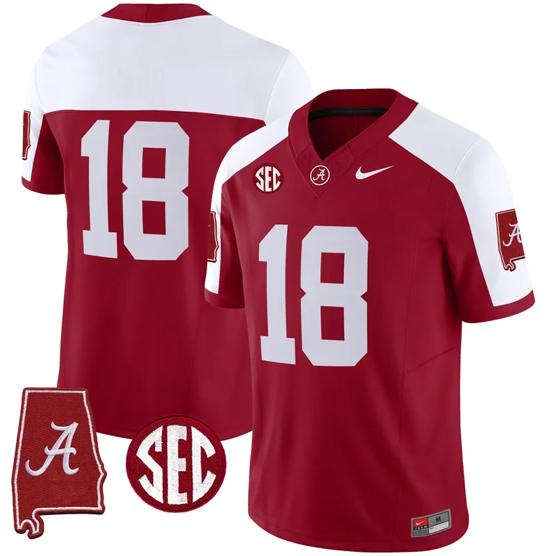 Black nick saban alabama crimson tide #7 champions jersey all stitched - Image 4