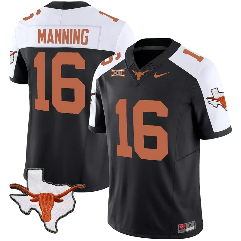 Black Bijan Robinson texas longhorns 2024 jersey all stitched - Image 4