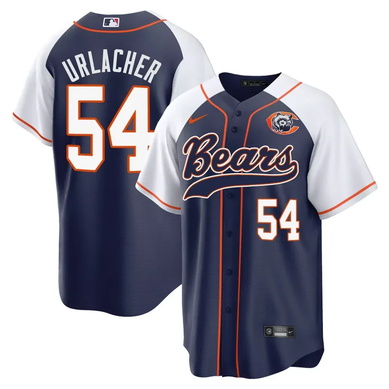 Alternate Brian Urlacher Bears Throwback Baseball Jersey All Stitched